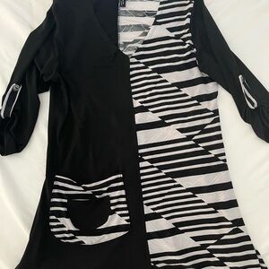 Stylish Black and White Women's Top